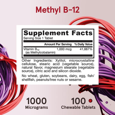Jarrow Methyl B-12 1000mcg 100lz-[HealthWay]