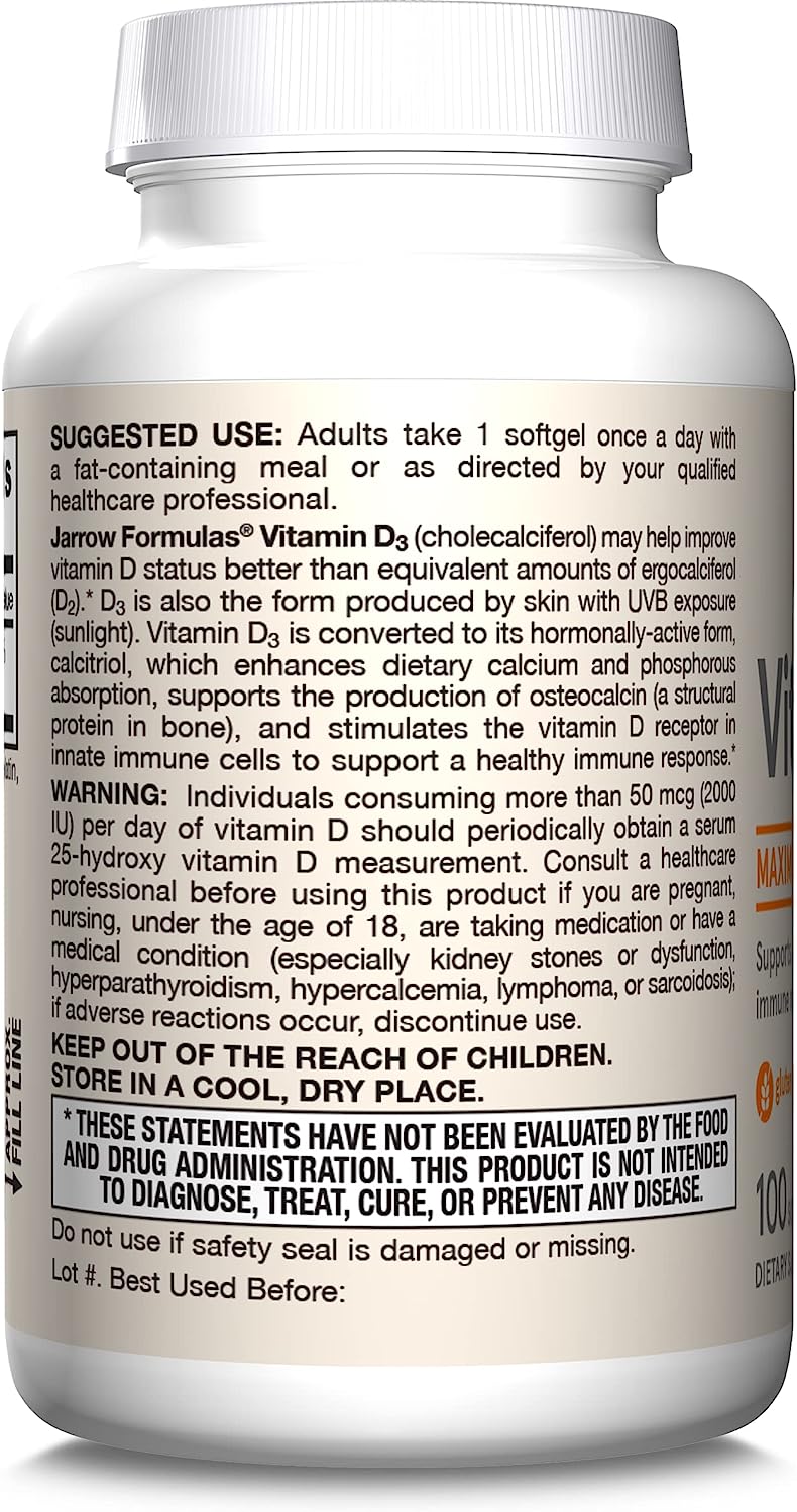 Jarrow D3 5000iu 100sg-[HealthWay]