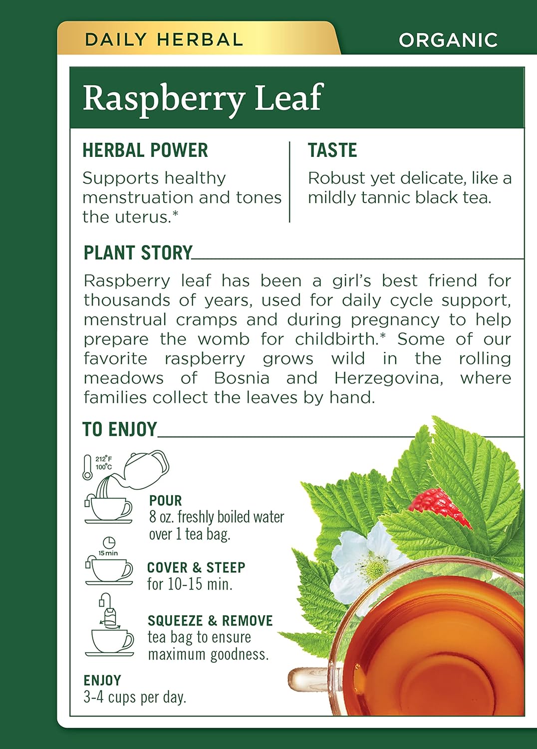 Traditional Medicinals Tea Raspberry Leaf 16bg