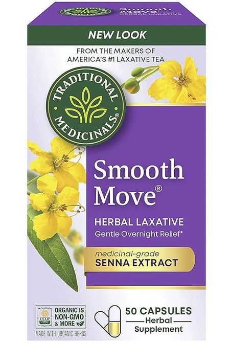 Smooth Move Tea Capsules | Natural Laxative | 50 Count