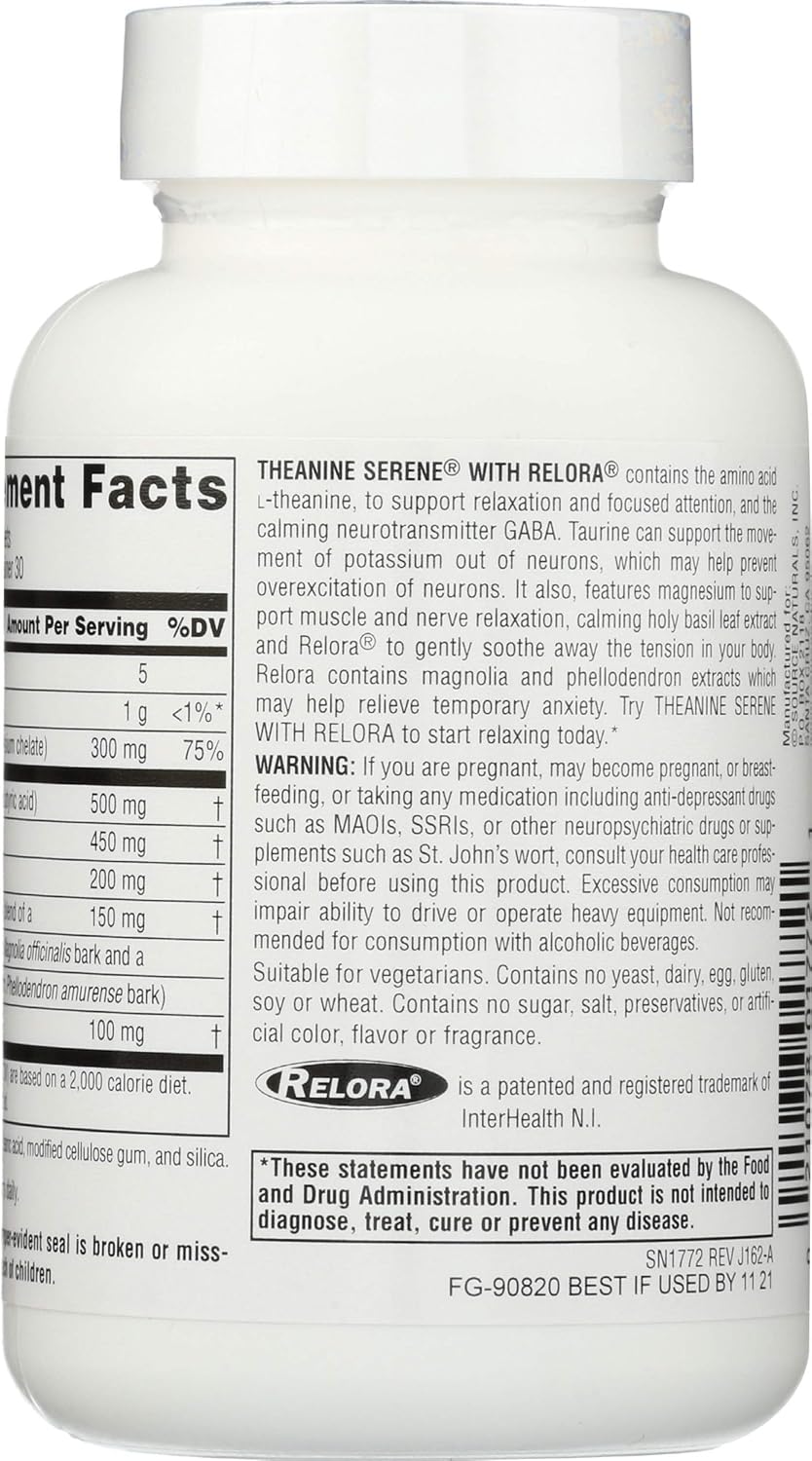 Source Naturals Theanine Serene 60ct