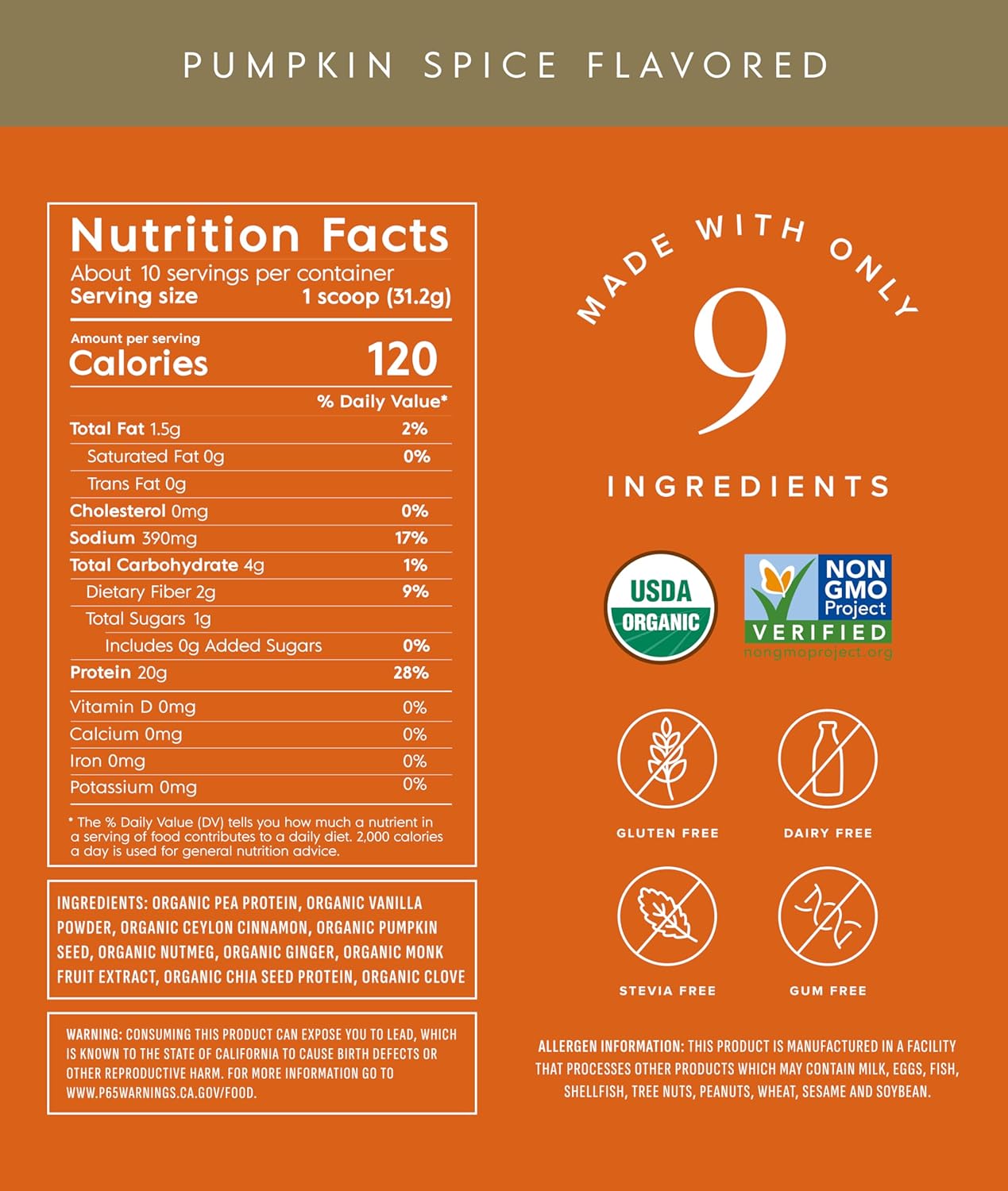 Truvani Protein Pumpkin Spice 11oz