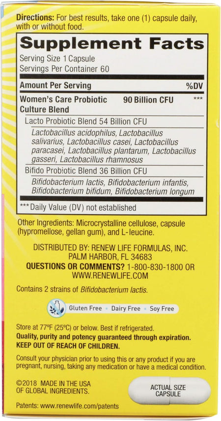 Supplement label with detailed ingredient list on a yellow background