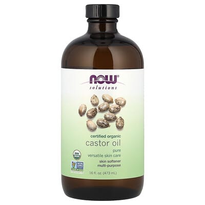 Now Castor Oil Organic - 16oz | Healthway Nutrition Center
