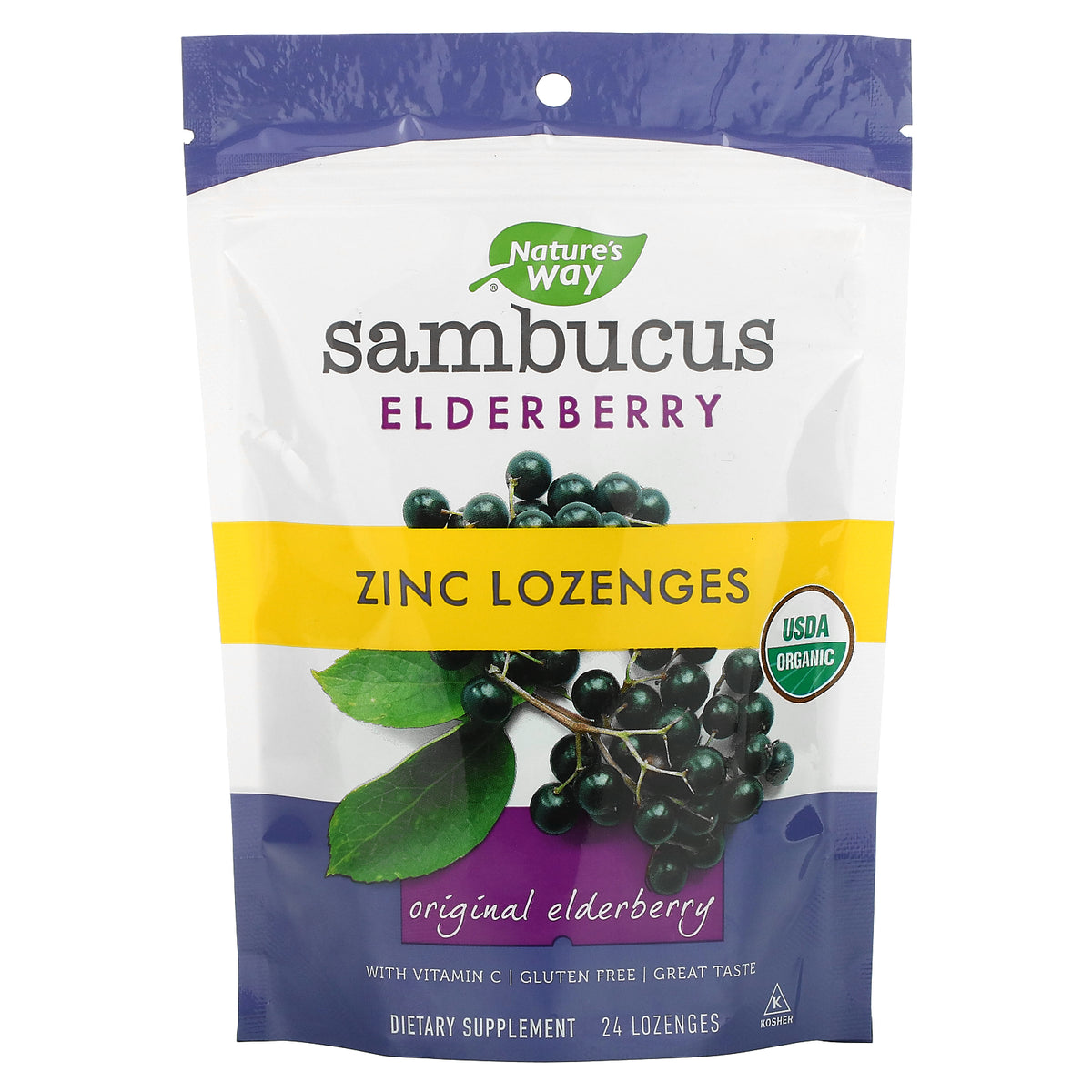 Natures Way Sambucus Zinc Elderberry 24lz-[HealthWay]