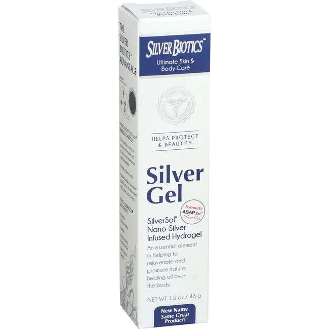 Front Label AB Labs SilverBiotics Gel 1.5oz | Healthway