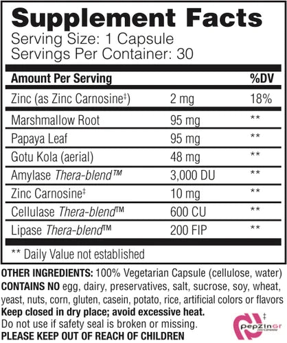 Enzymedica Acid Soothe 30cp-[HealthWay]