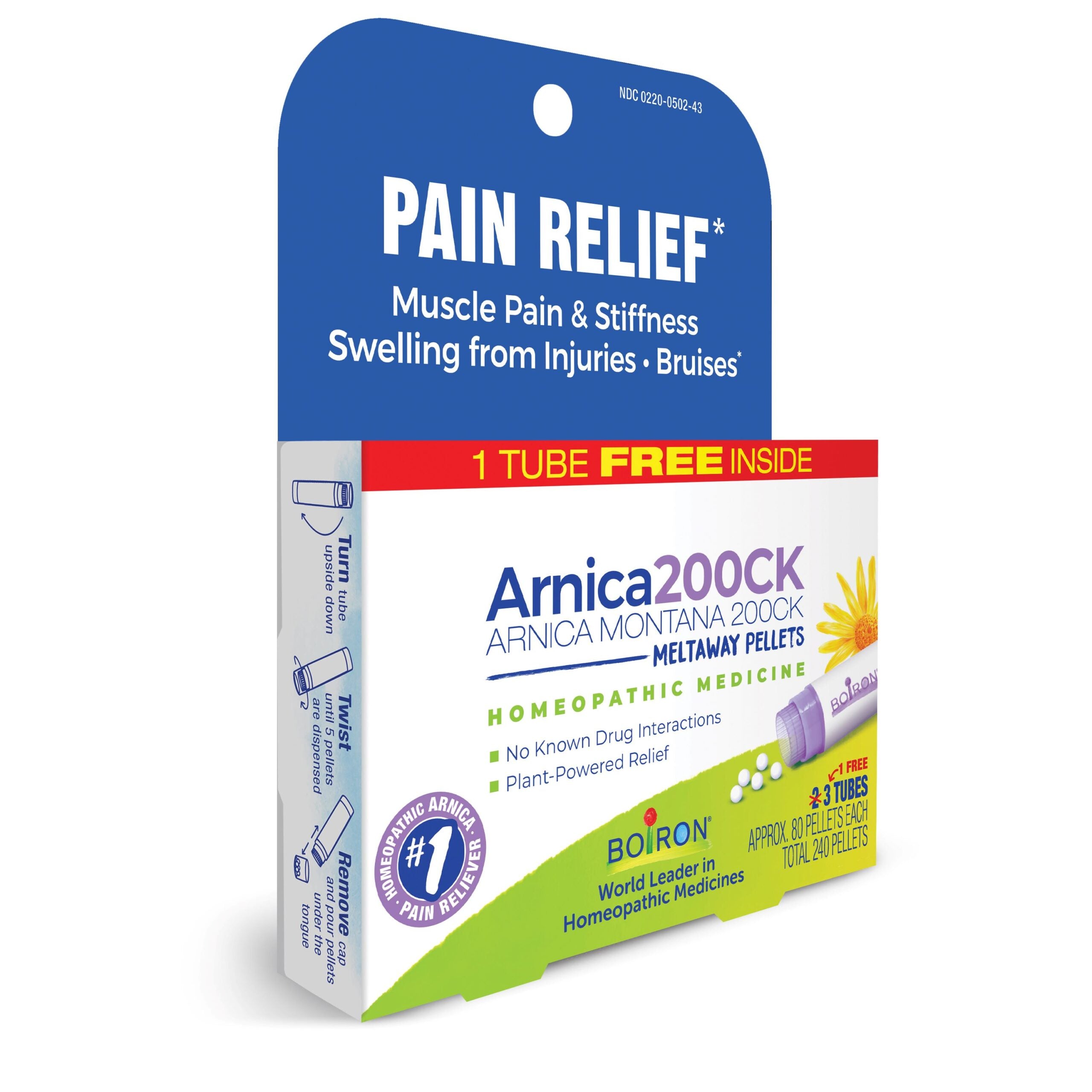 Front Label Boiron Arnica 200ck 3pk | Healthway