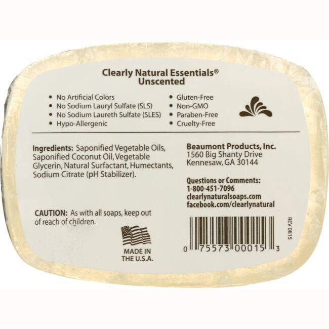 Clearly Natural Soap Unscented 4oz-[HealthWay]