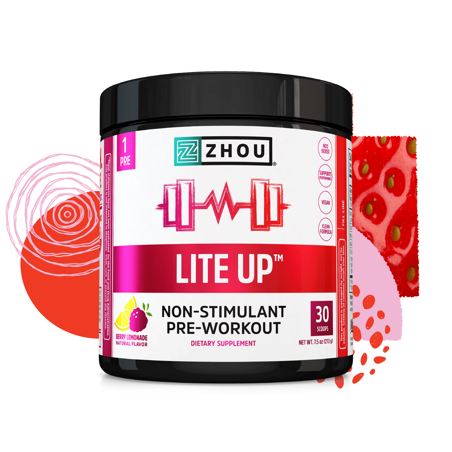 Zhou Lite Up Pre Workout 7.5z-[HealthWay]