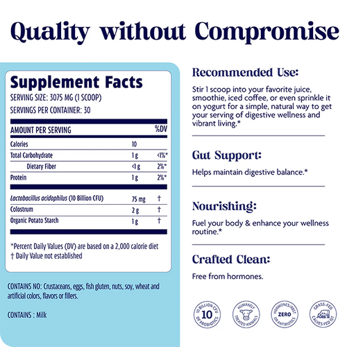 Supplements - Enzymedica Colostrum+ Probiotics 3oz