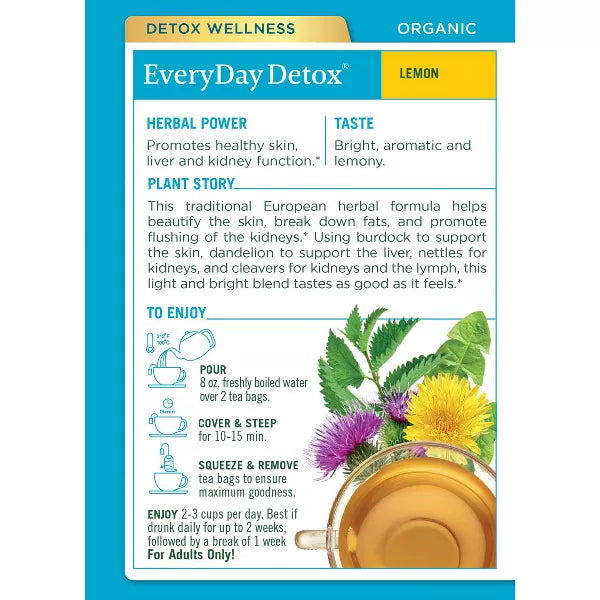 Traditional Medicinals EveryDay Detox Tea Lemon 16bg