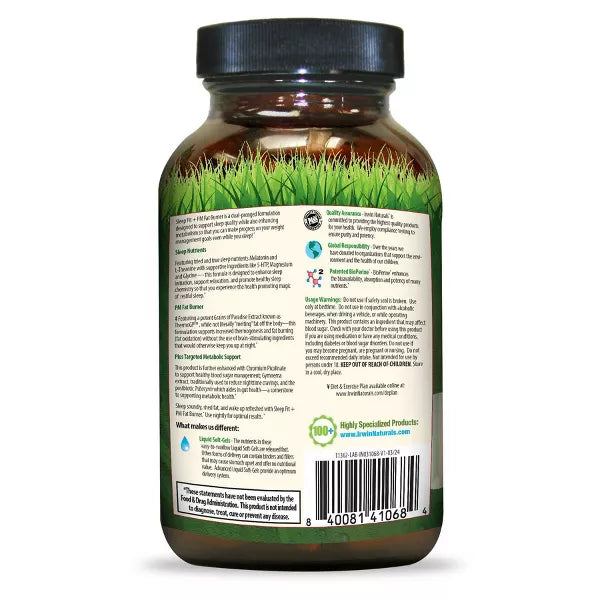 Irwin Naturals Sleep Fit PM Fat Burner 60sg