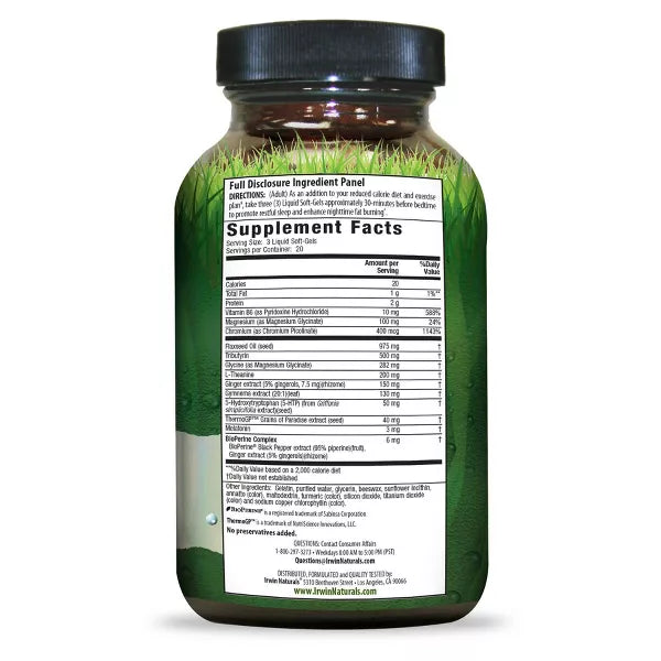 Irwin Naturals Sleep Fit PM Fat Burner 60sg
