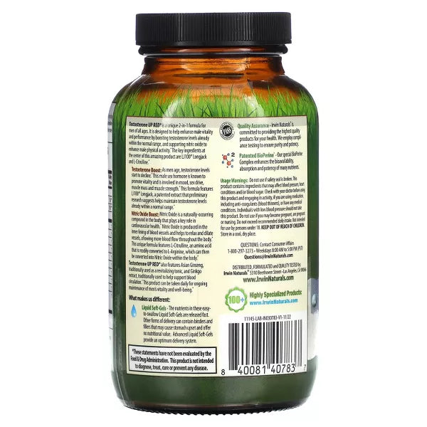 Irwin Naturals Testosterone Up Red 100sg