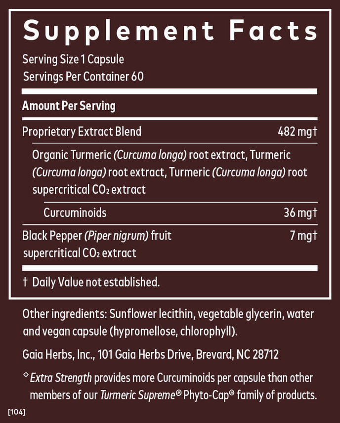 Gaia Turmeric Supreme Extra Strength 60cp