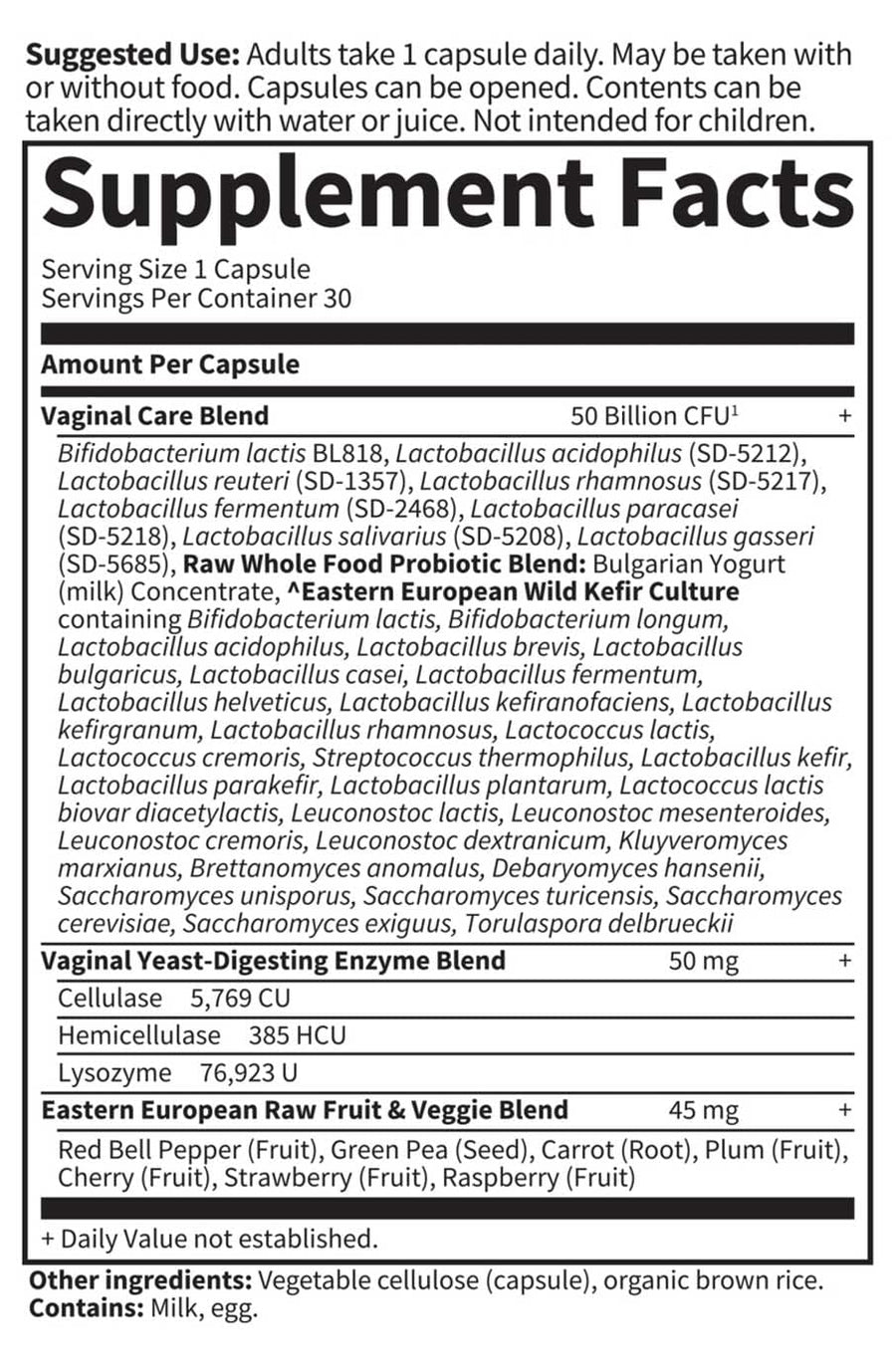 Garden of Life Raw Probiotic Vaginal 50B 30cp