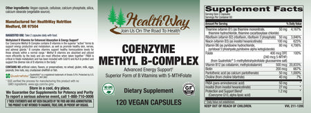 HealthWay Methyl B Complex 120cp-[HealthWay]