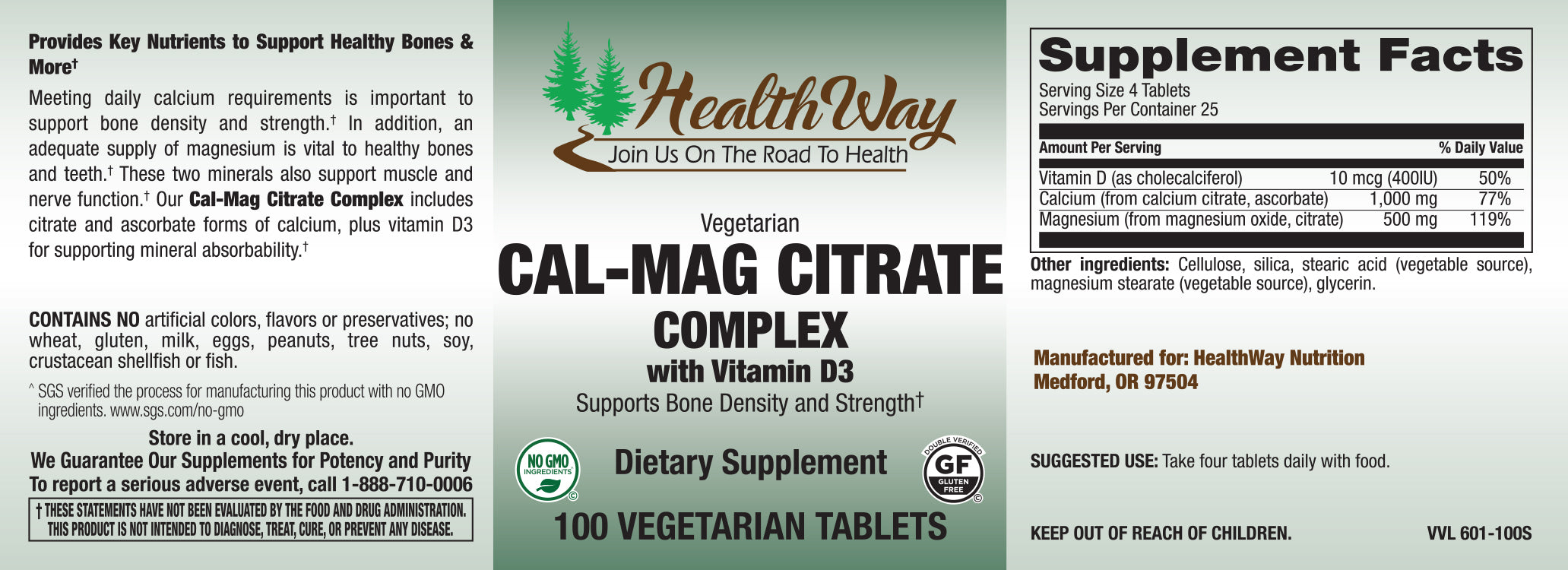 HealthWay Cal-Mag Cit D3 100tb