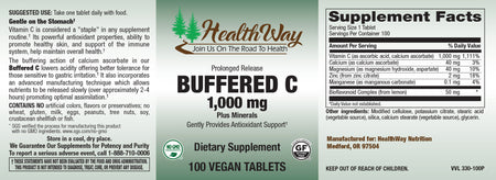HealthWay Buffered C 1000mg 100tb-[HealthWay]