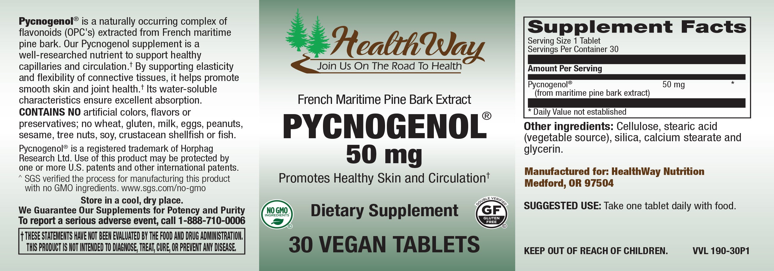 HealthWay Pycnogenol 50mg 30tb