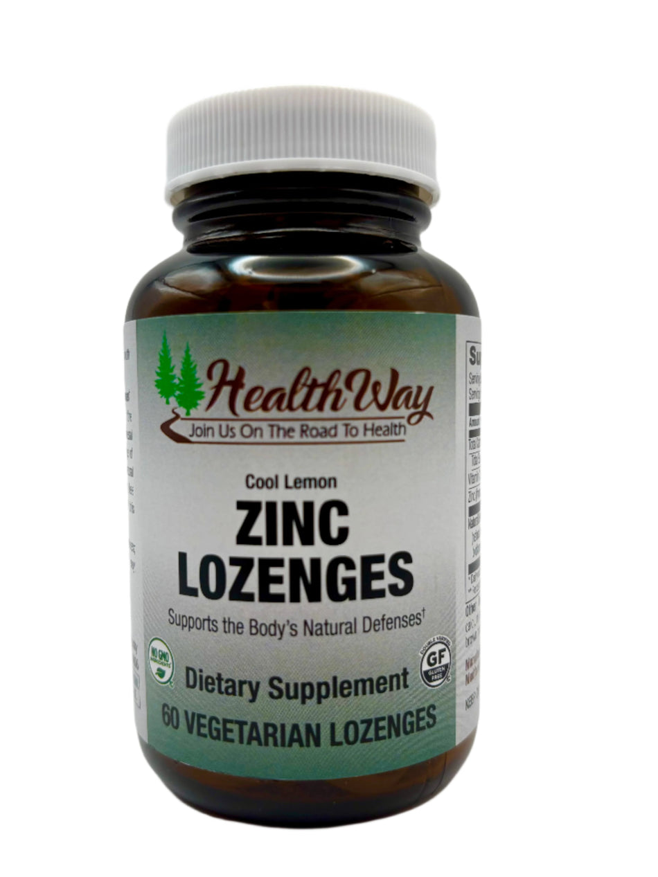 HealthWay Zinc Lozenges 23mg Lemon 60lz