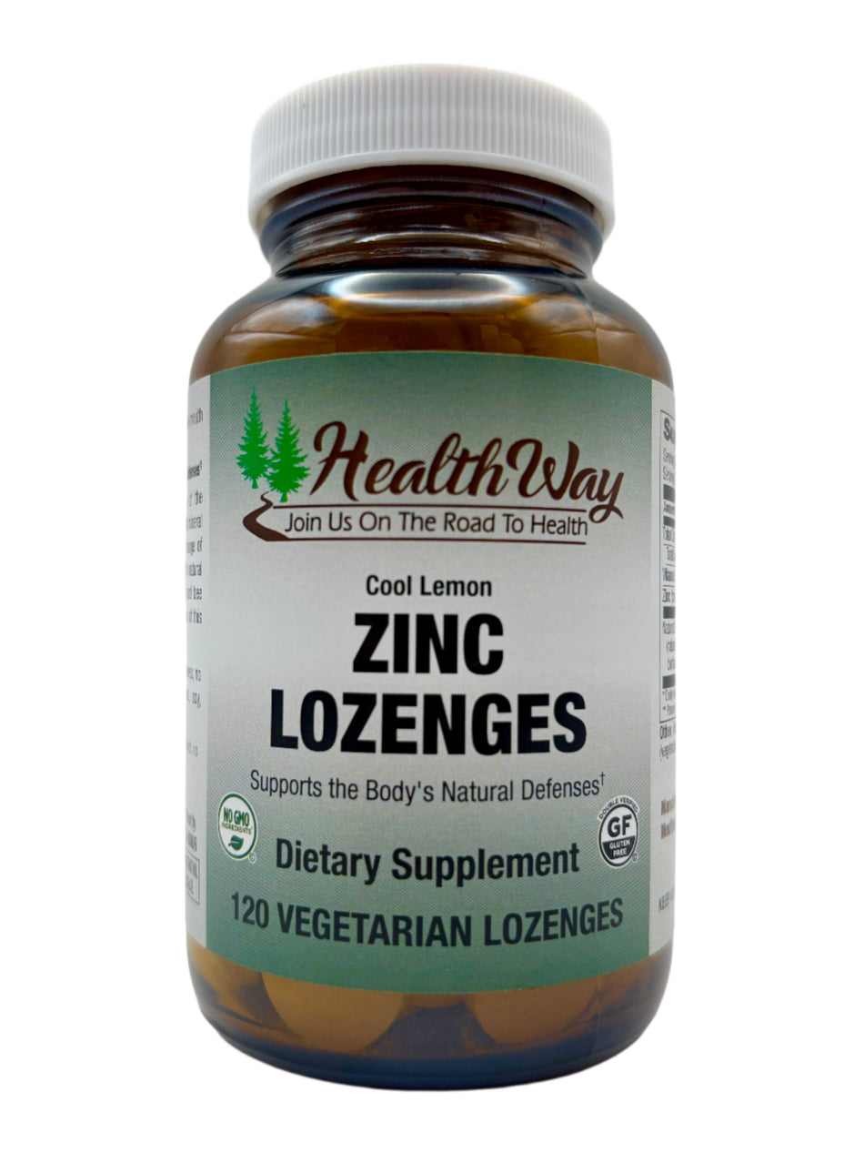 HealthWay Zinc Lozenges 23mg Lemon 120lz