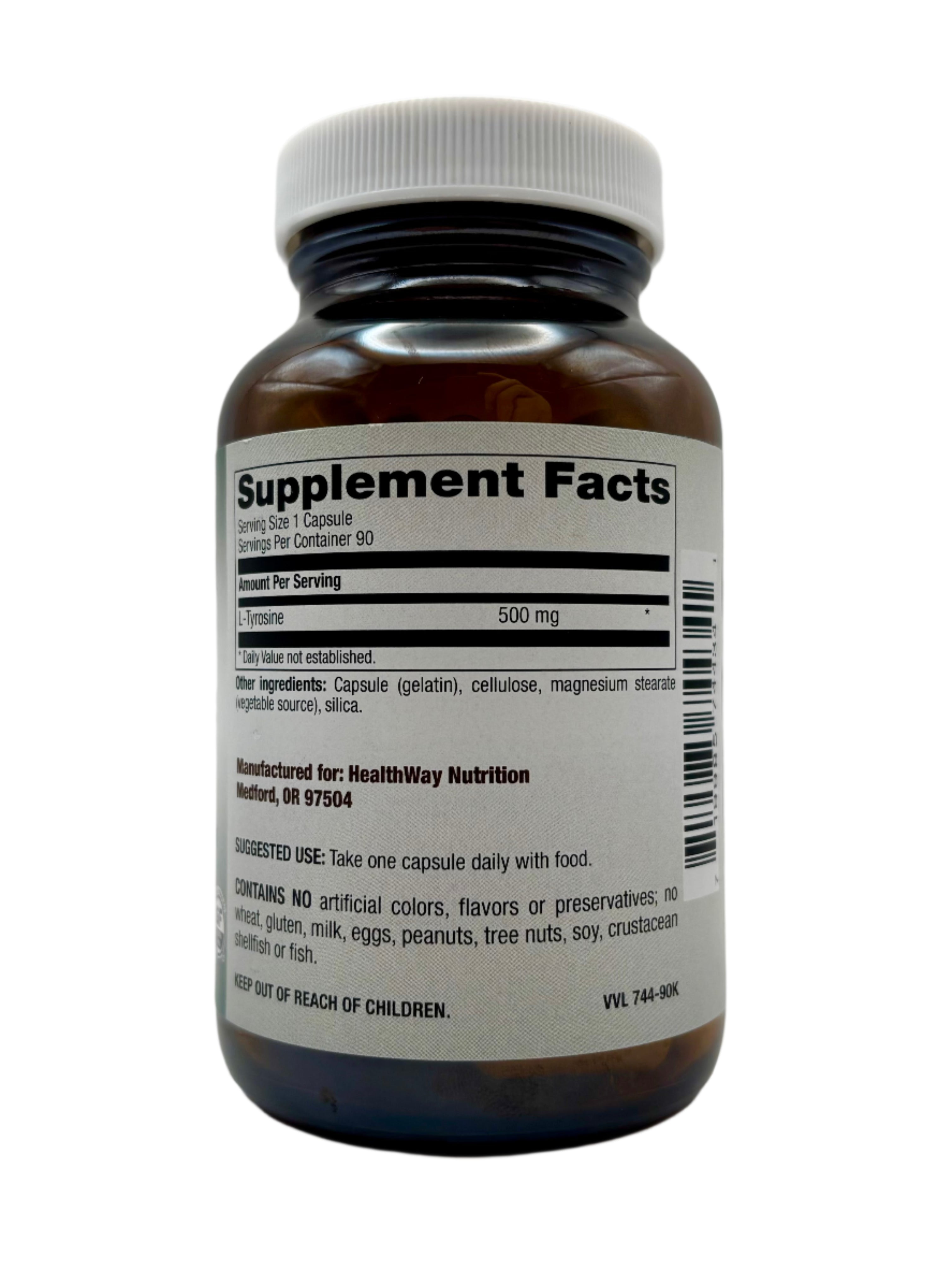 HealthWay Tyrosine 500mg 90ct