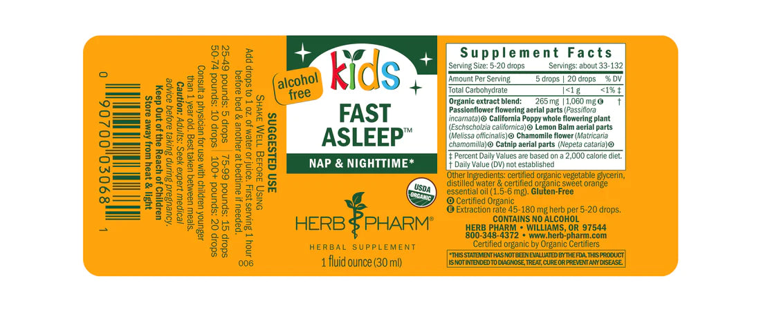 Herb Pharm Kids Fast Asleep 1oz-[HealthWay]