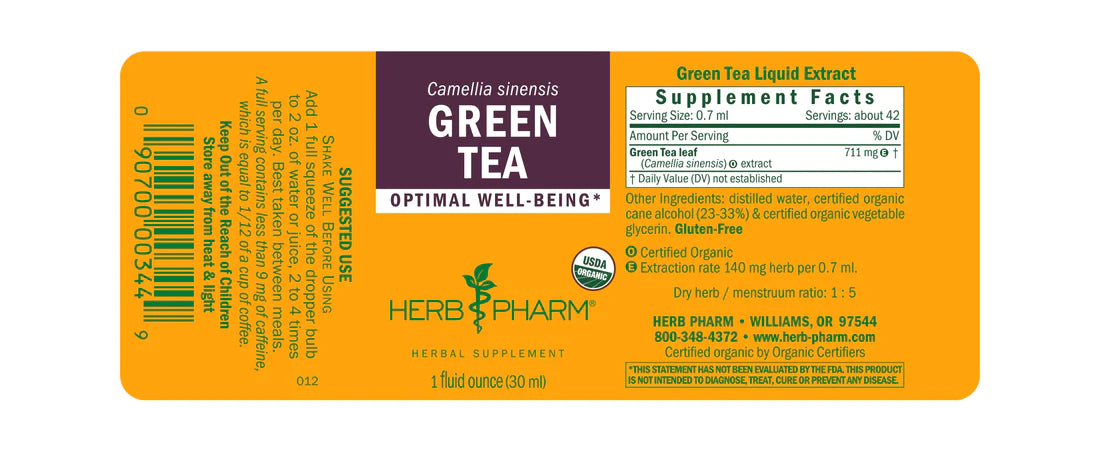 Herb Pharm Green Tea 1oz-[HealthWay]