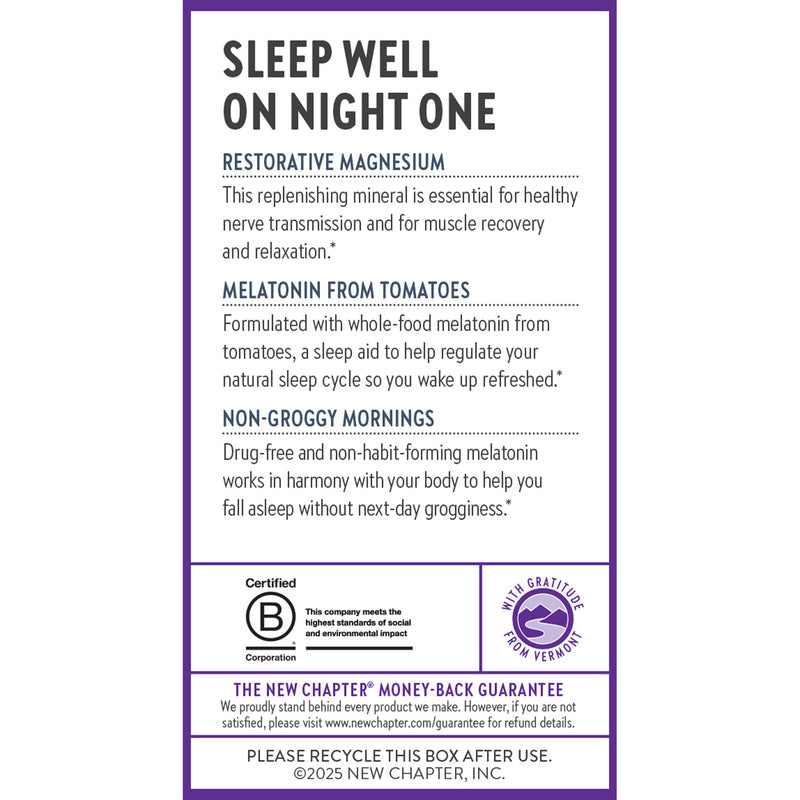 New Chapter Magnesium Melatonin 60tb