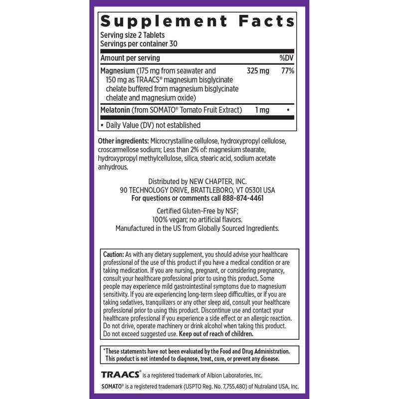 New Chapter Magnesium Melatonin 60tb