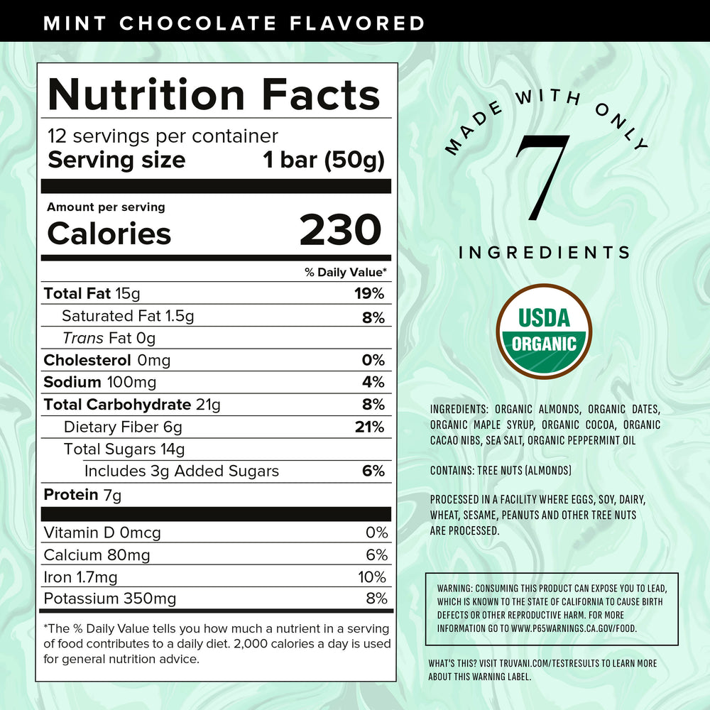 Truvani Mint Chocolate Protein The Only Bar | Healthway