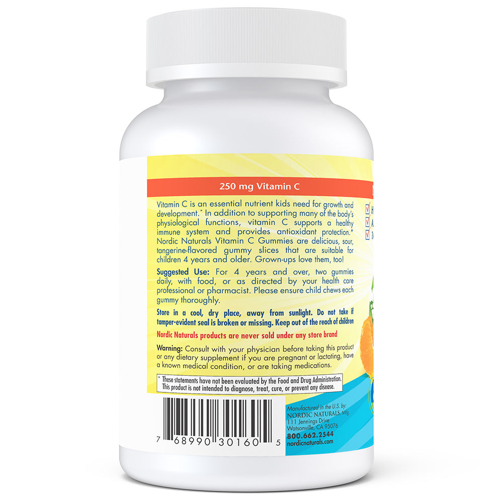 side of product package