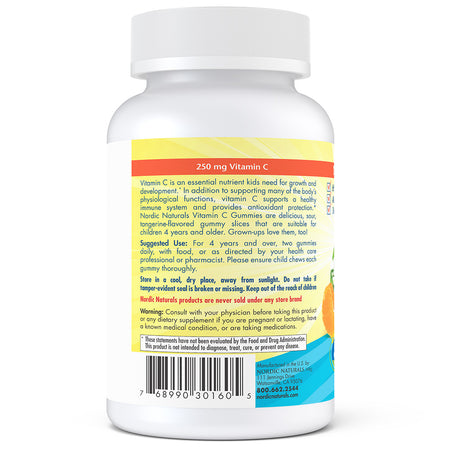 side of product package