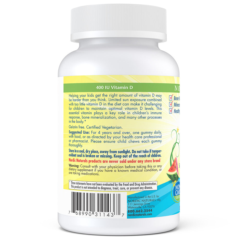 side of product label