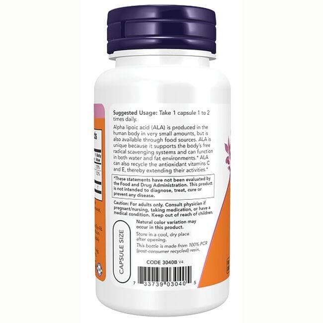 Now Alpha Lipoic 100mg 120cp