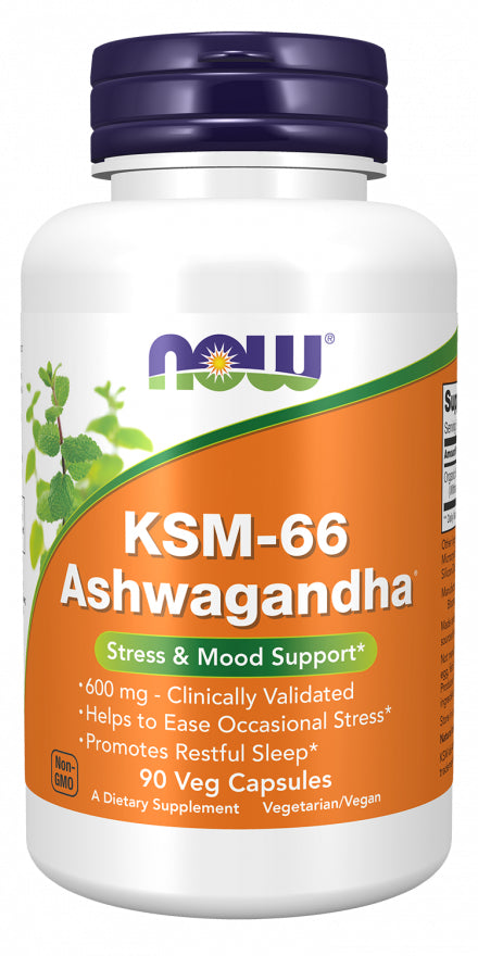 Supplements - Now Ashwagandha KSM-66 90vc