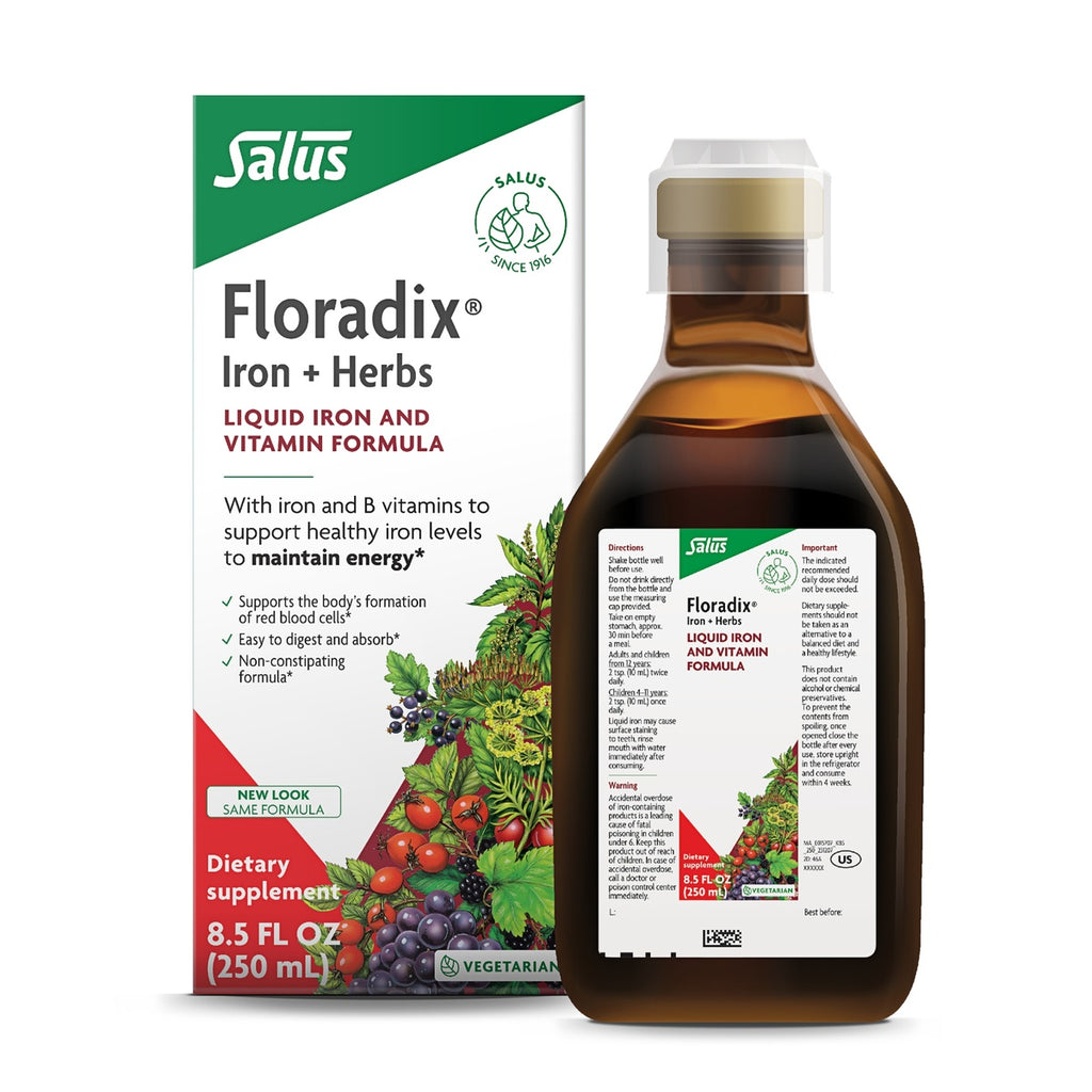 Front Label Floradix Iron Herbs 8.5oz | Healthway