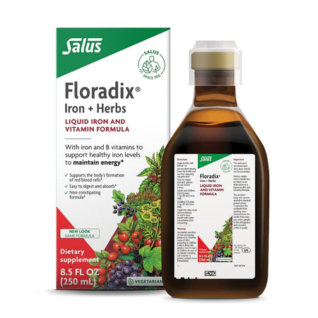 Front Label Floradix Iron Herbs 8.5oz | Healthway