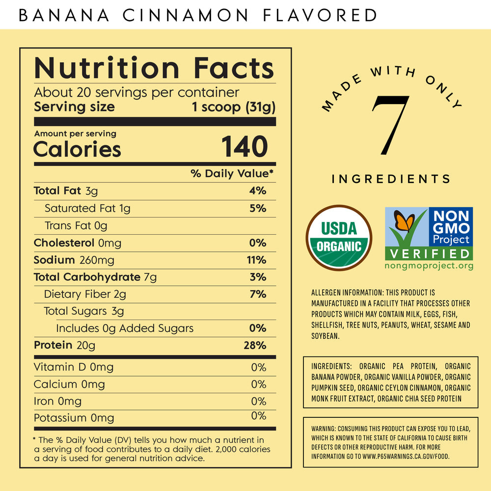 Truvani Plant Protein Powder - Banana Cinnamon