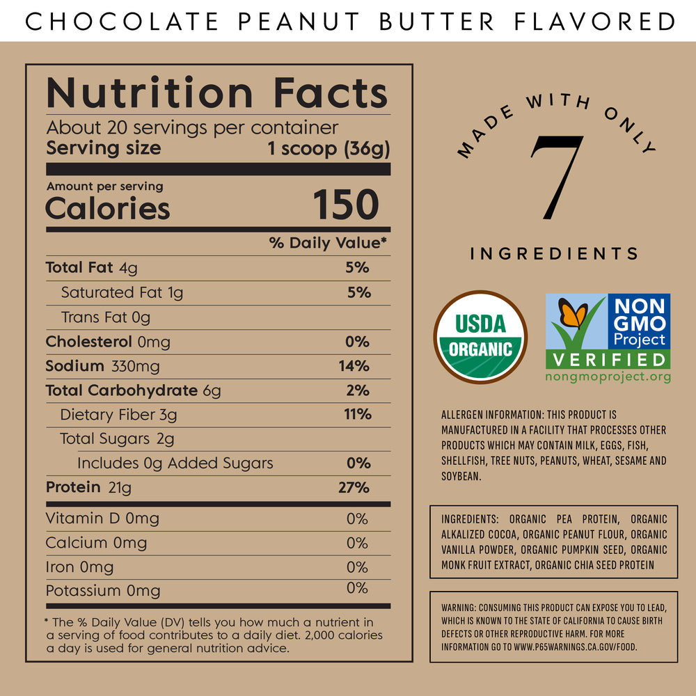 Truvani Protein - Plant-Based Chocolate Peanut Butter 12oz