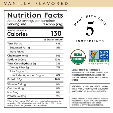 Truvani Protein - Vanilla Plant Protein 10oz | Healthway