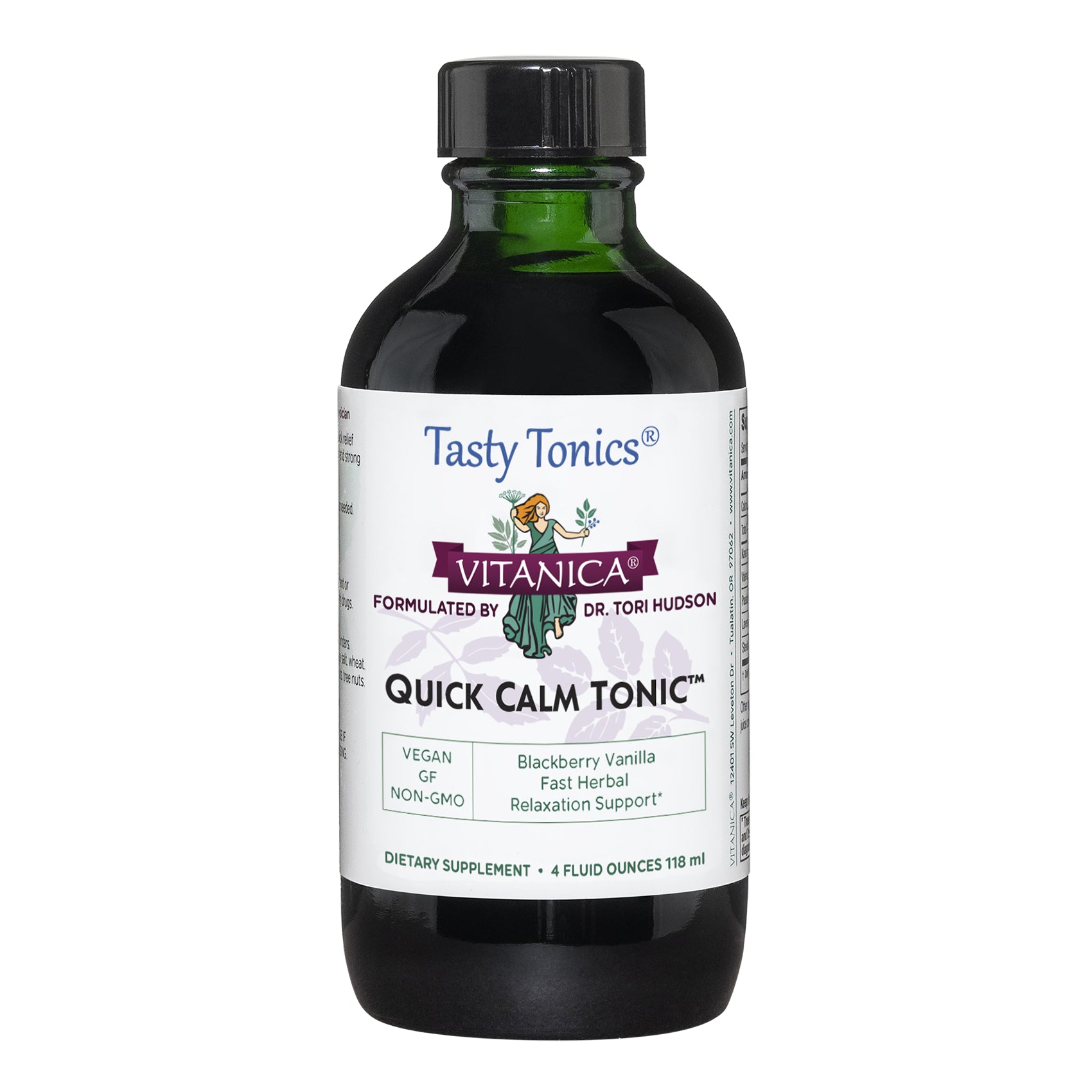 Vitanica Quick Calm Tonic Blackberry 4oz-[HealthWay]