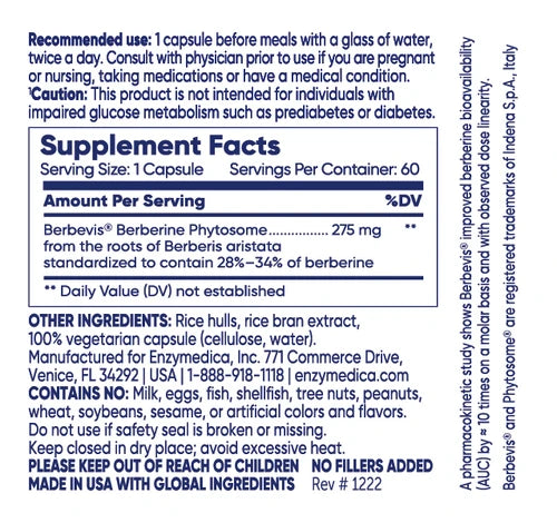 Enzymedica Berberine Phyto 60cp-[HealthWay]