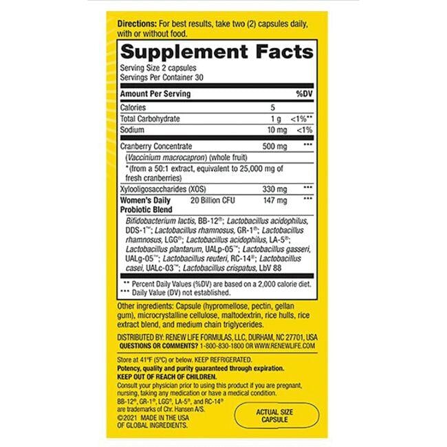 Renew Life Womens Daily Probiotic 60cp-[HealthWay]