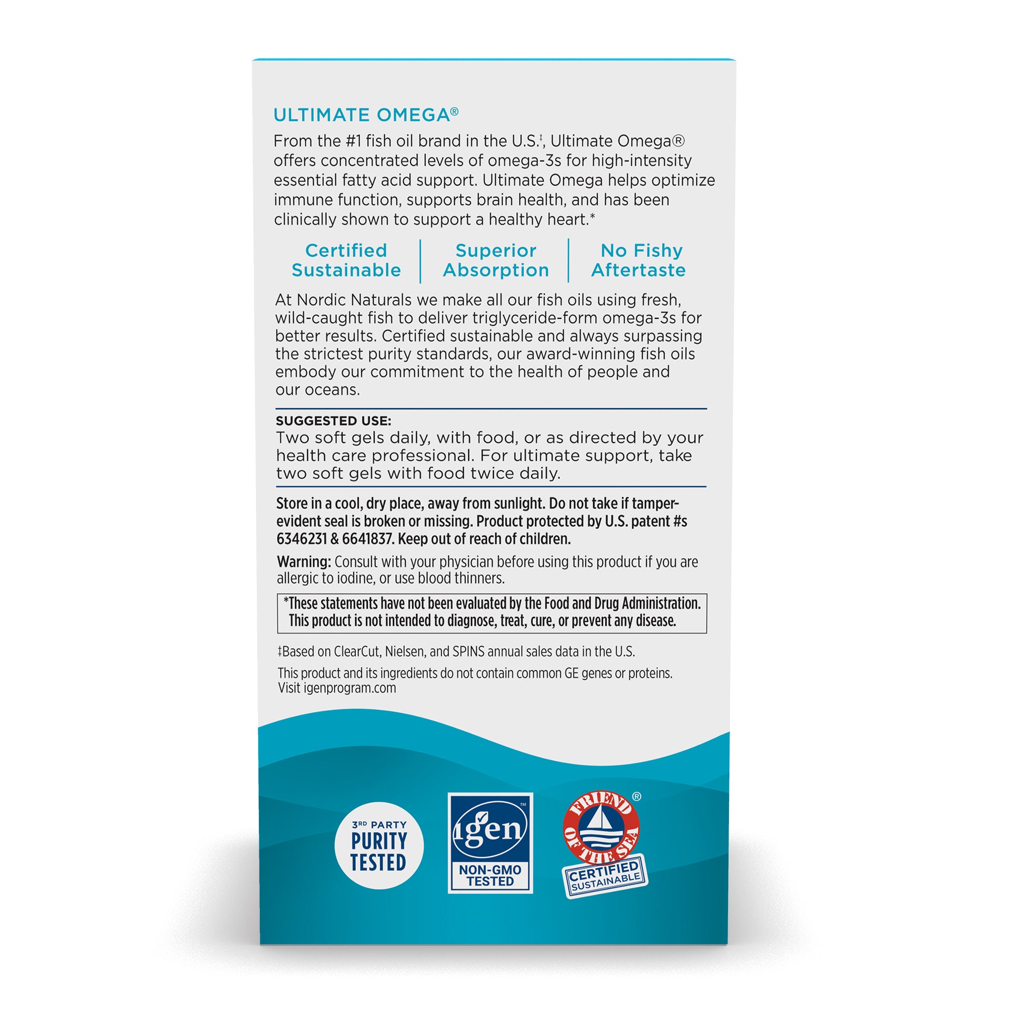 side of product packaging