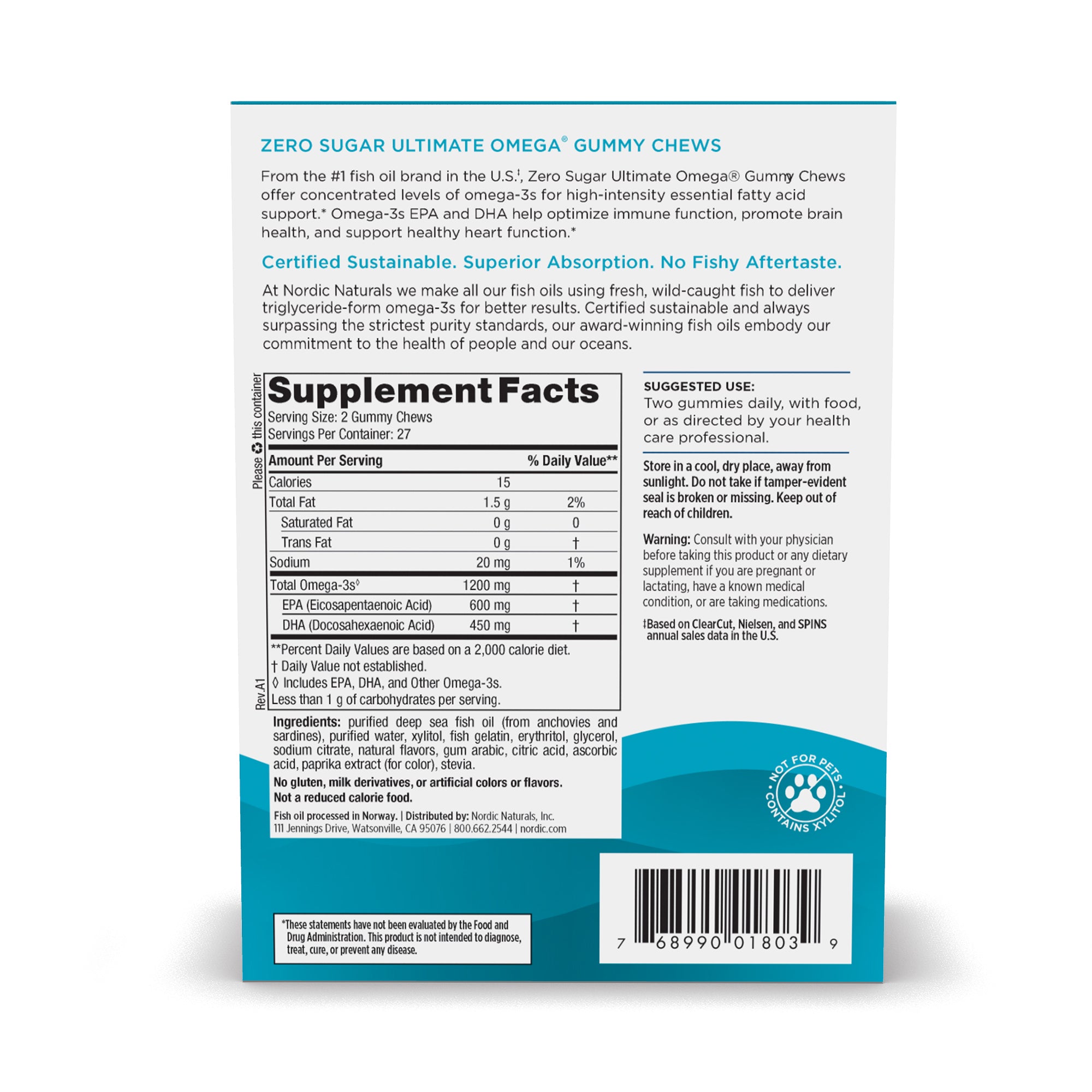 rear of product packaging