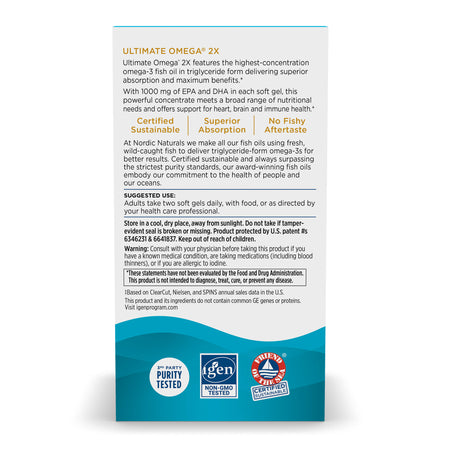 side of product packaging with general info