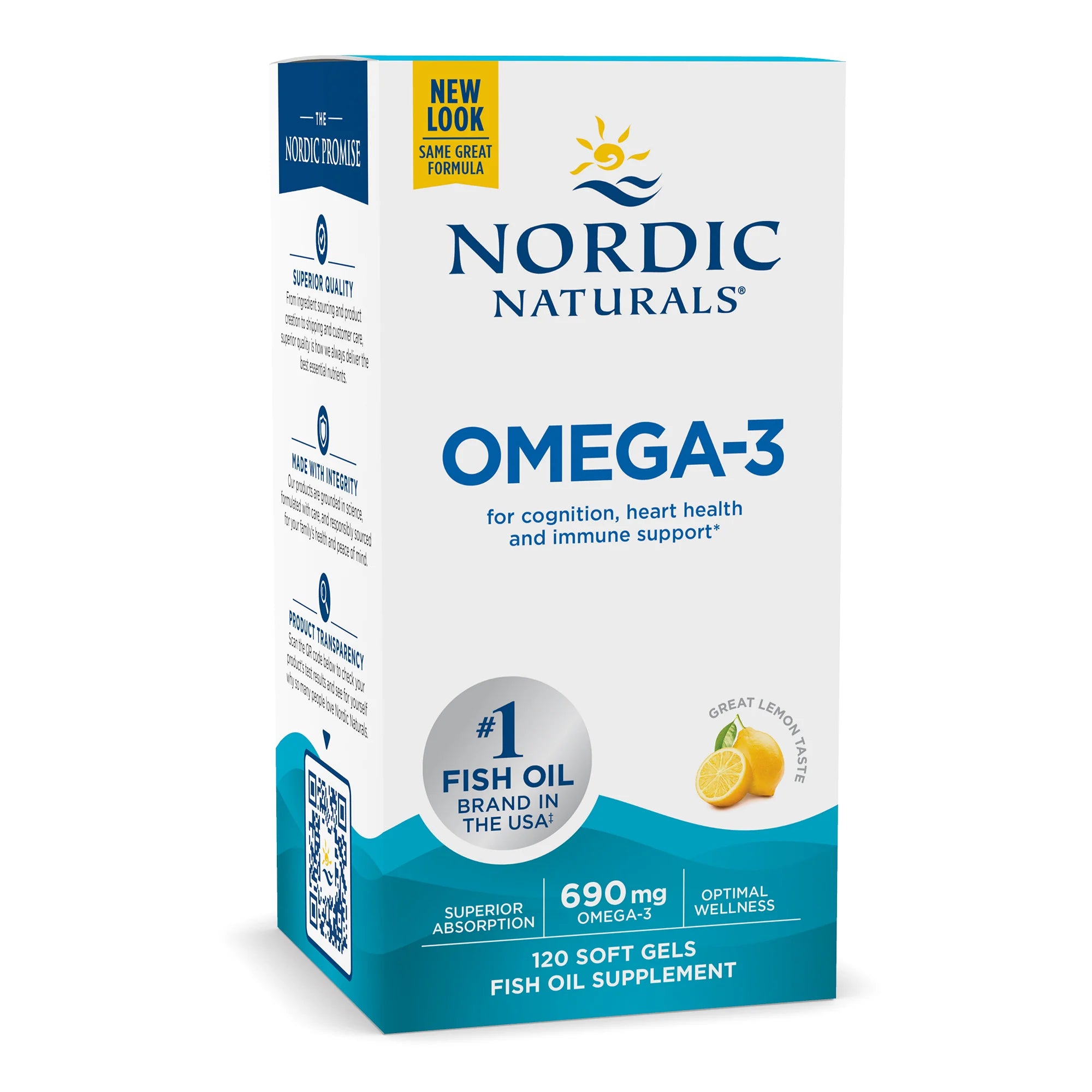 Nordic Omega 3 Lemon 120sg-[HealthWay]